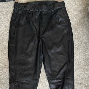 Free people black  leather pants